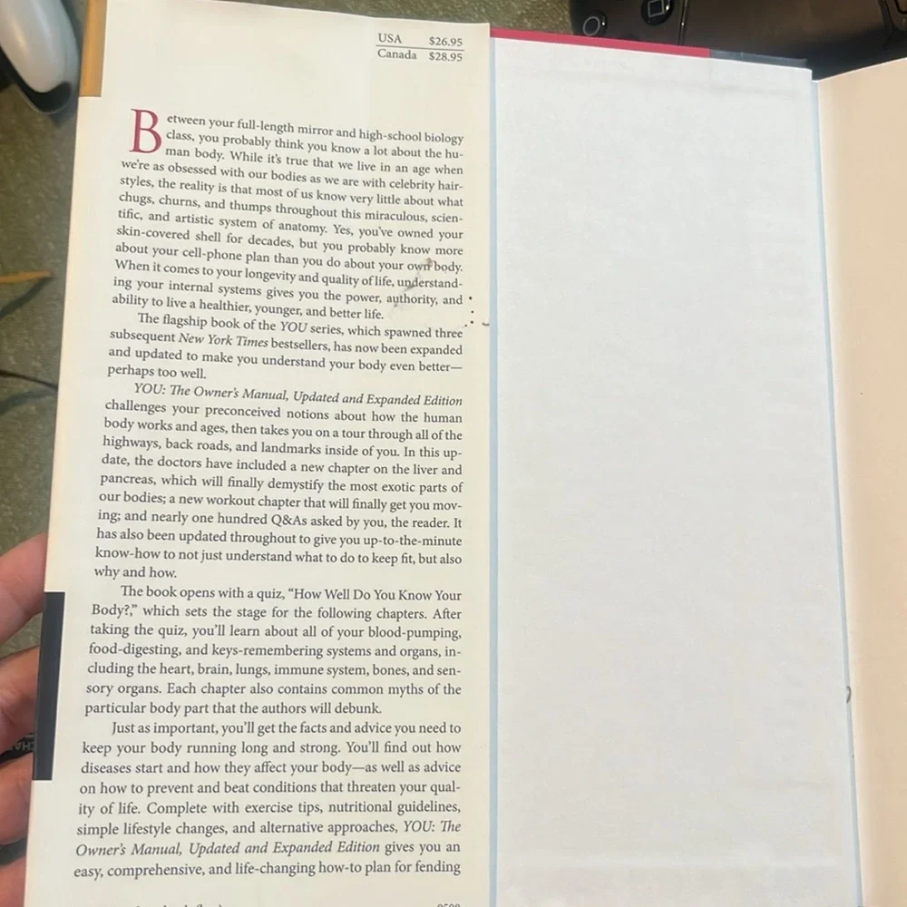You: The Owner's Manual Book